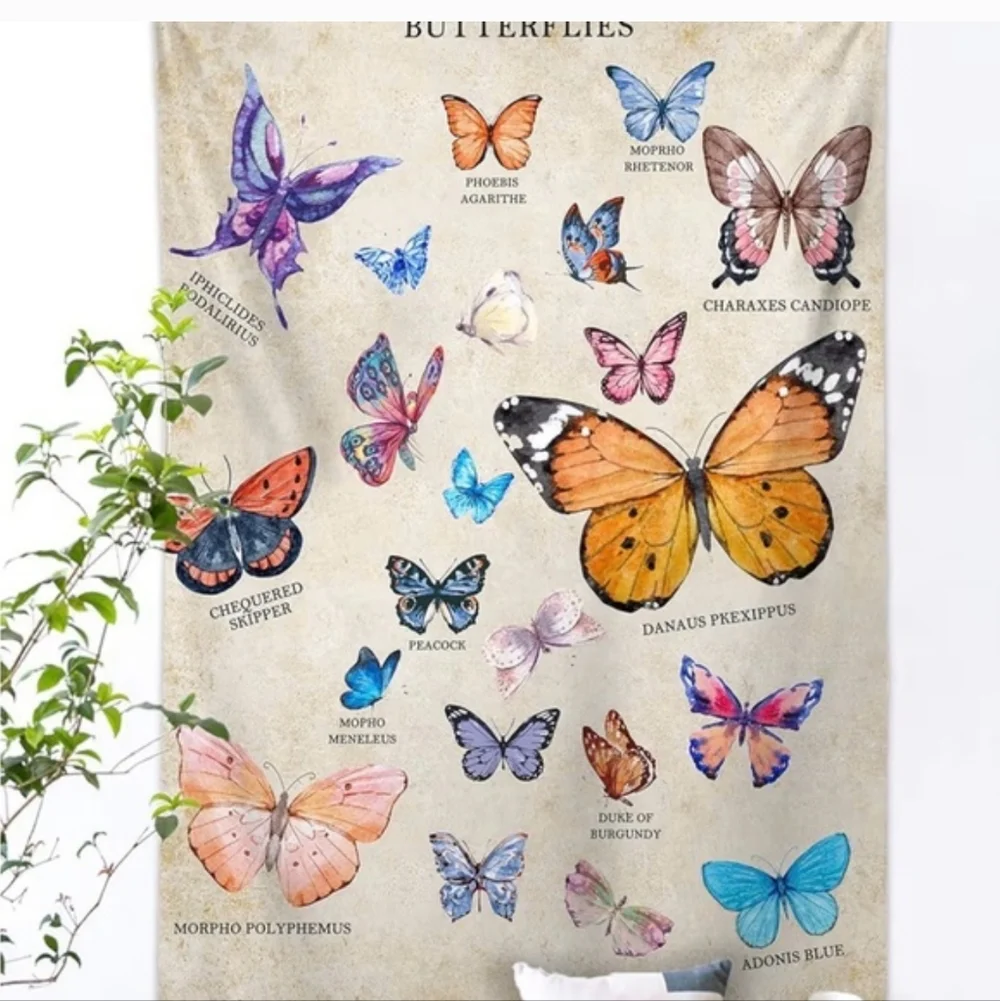 Butterfly Wall Tapestry - Colorful Butterflies Home Wall Decor